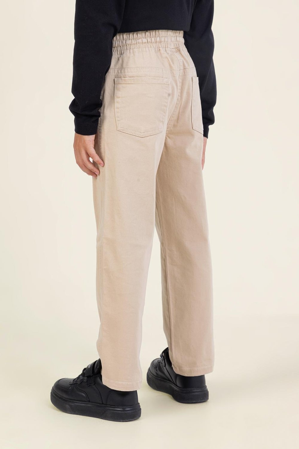 Dmb Unisex Çocuk Dokuma Pantolon 7-15 Yaş Bej