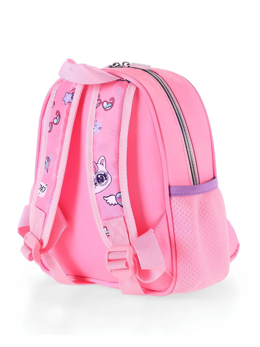Dream Vest Gözlüklü Kedi Mini Sırt Çantası Pembe