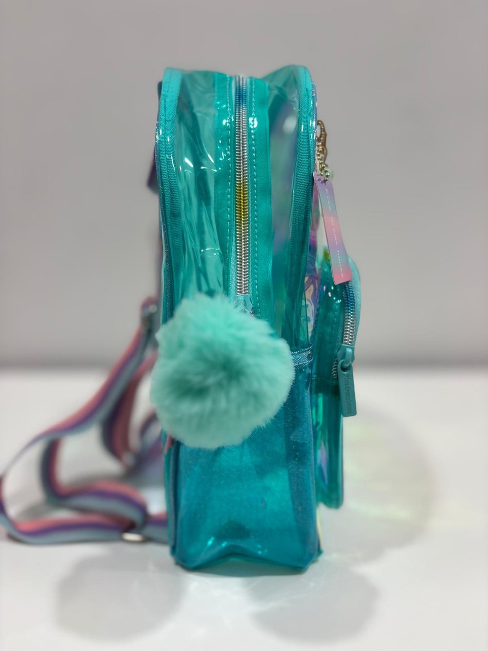 Dream Vest Kız Çocuk Nakış Şeffaf Sırt Çantası Turkuaz
