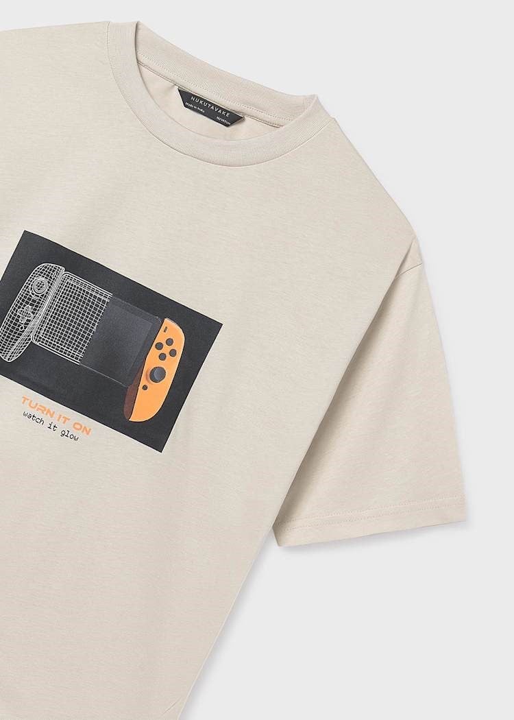 Mayoral Erkek Çocuk Baskılı Tshirt 10-14 Yaş Ekru