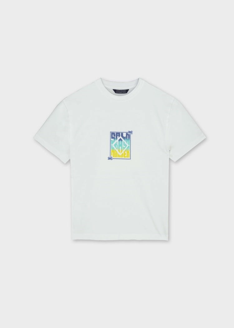 Mayoral Erkek Çocuk Baskılı Tshirt 10-14 Yaş Beyaz