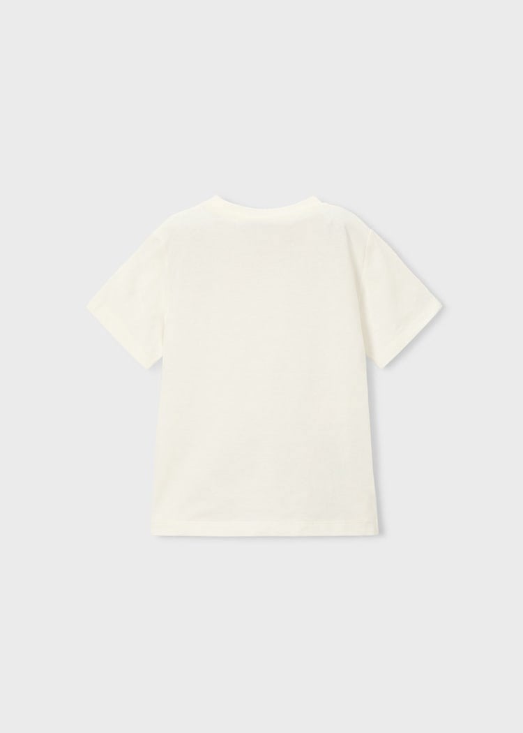 Mayoral Erkek Çocuk Timsah Baskılı Tshirt 4-8 Yaş Krem
