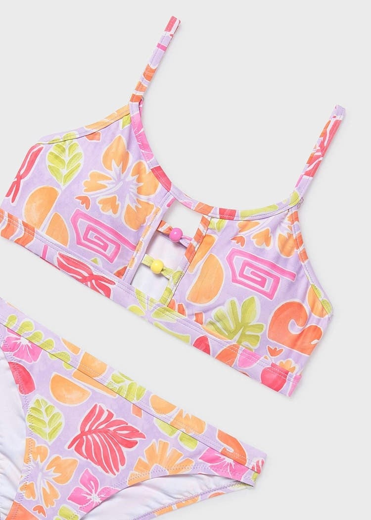 Mayoral Kız Çocuk Baskılı Bikini  10-14 Yaş Lila