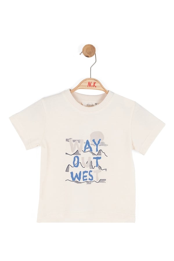 Nk Erkek Bebek West Tshirt 1-4 Yaş Krem