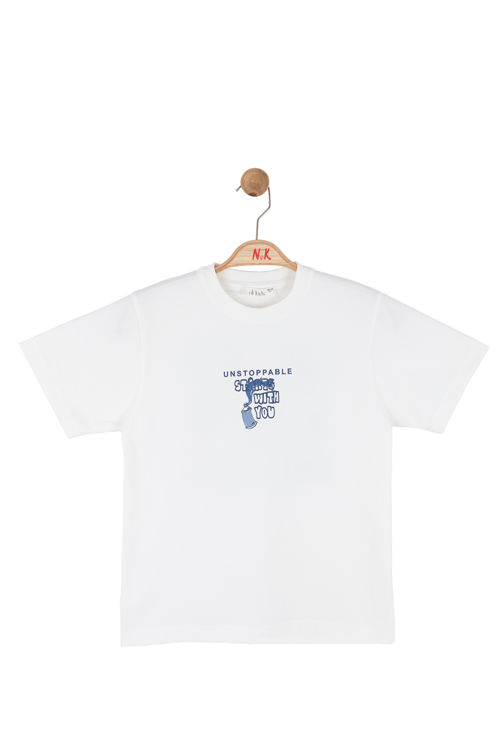Nk Erkek Çocuk Start Tshirt 4-8 Yaş Ekru-Mavi