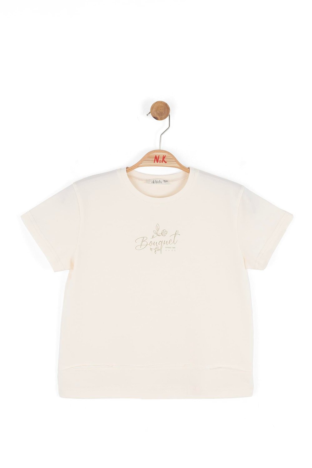Nk Kız Çocuk Bouguet Tshirt 8-14 Yaş Krem-Yeşil