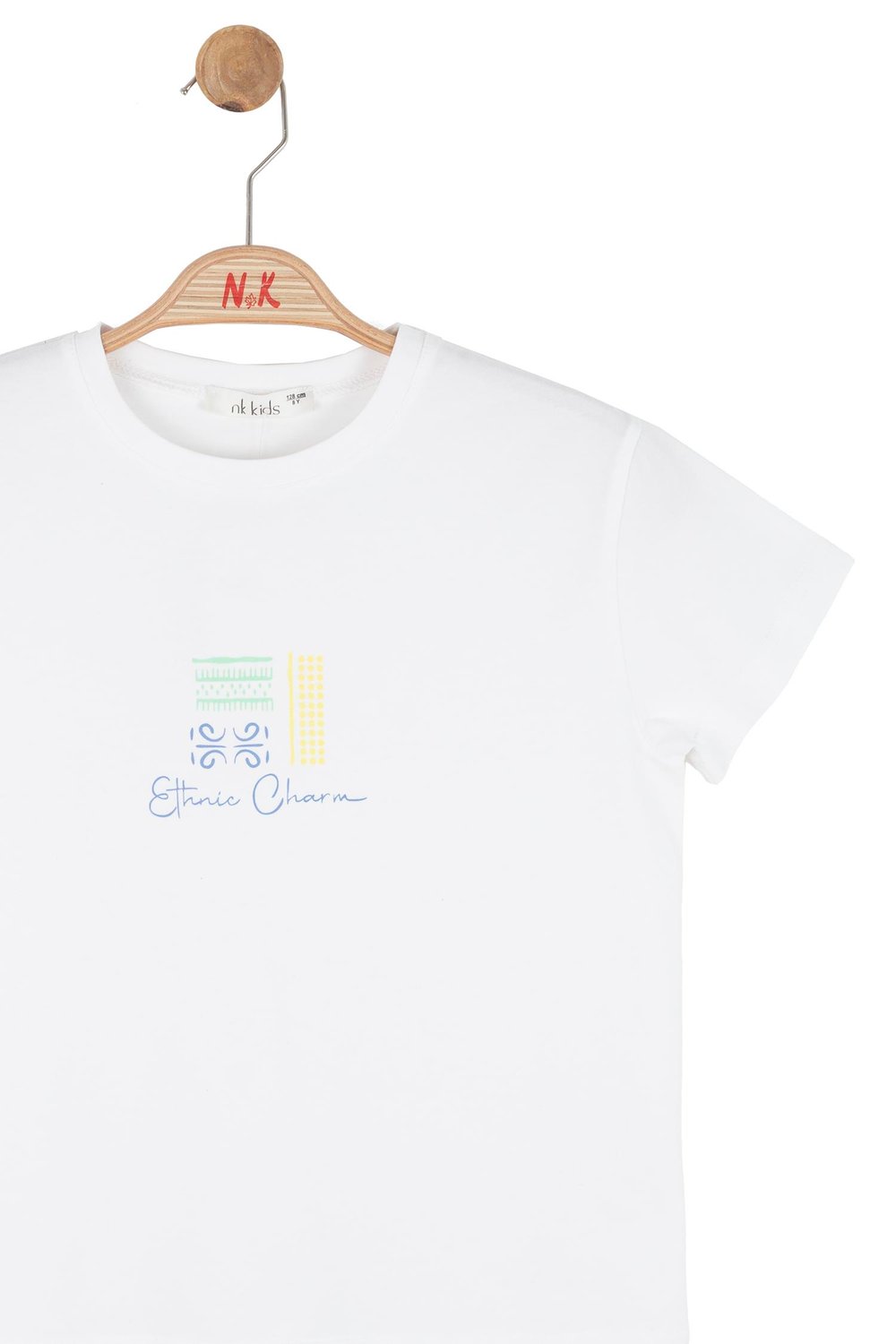 Nk Kız Çocuk Etnik Tshirt 8-14 Yaş Ekru