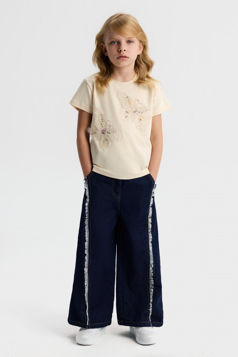 Nk Kız Çocuk Jane Tshirt 4-8 Yaş Krem