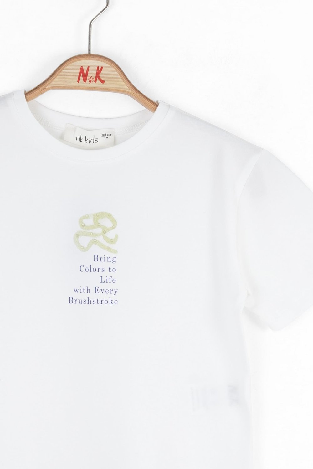 Nk Kız Çocuk Life Tshırt 4-8Yaş Ekru