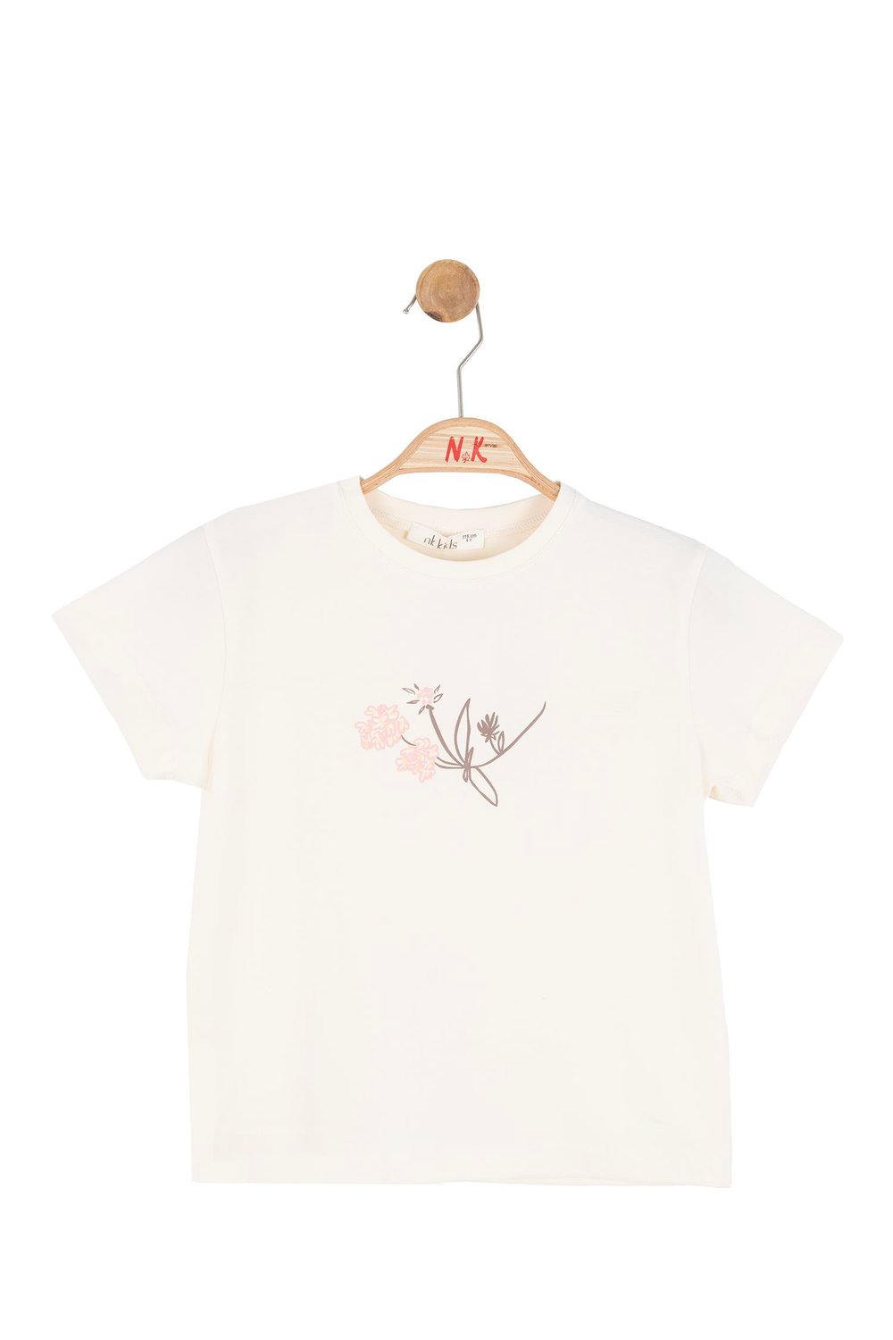 Nk Kız Çocuk Noibe Tshirt 4-8 Yaş Krem