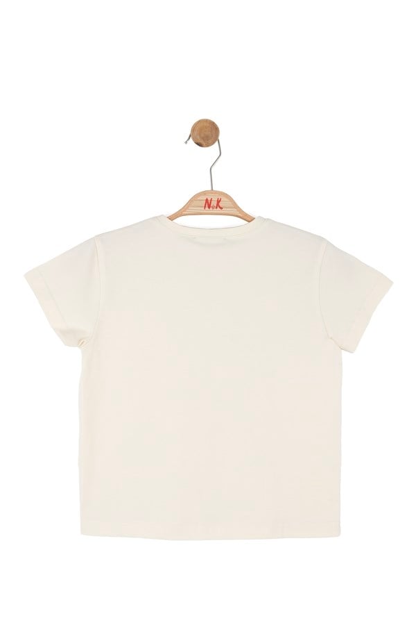 Nk Kız Çocuk Raya Tshirt 4-8 Yaş Krem