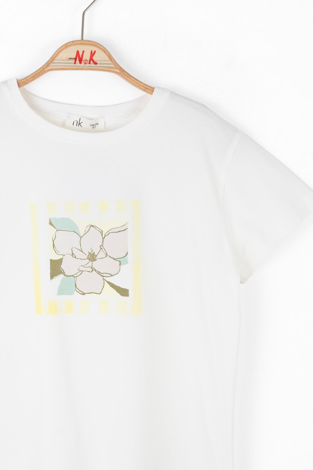 Nk Kız Çocuk Rose Tshirt 8-14 Yaş Ekru