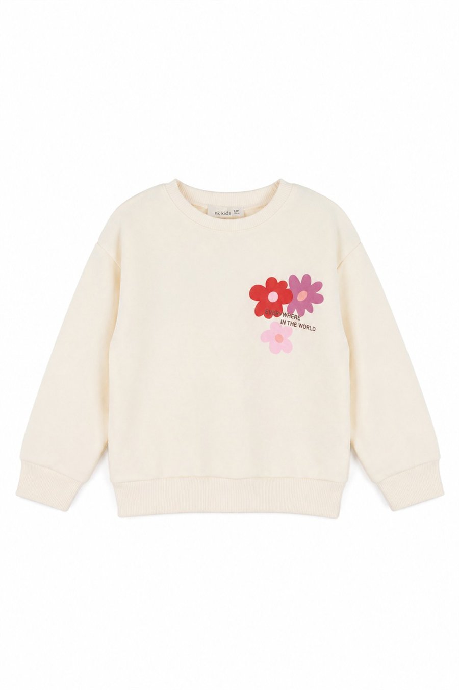 Nk Kız Çocuk Selin Sweat 4-8 Yaş Krem-Pembe
