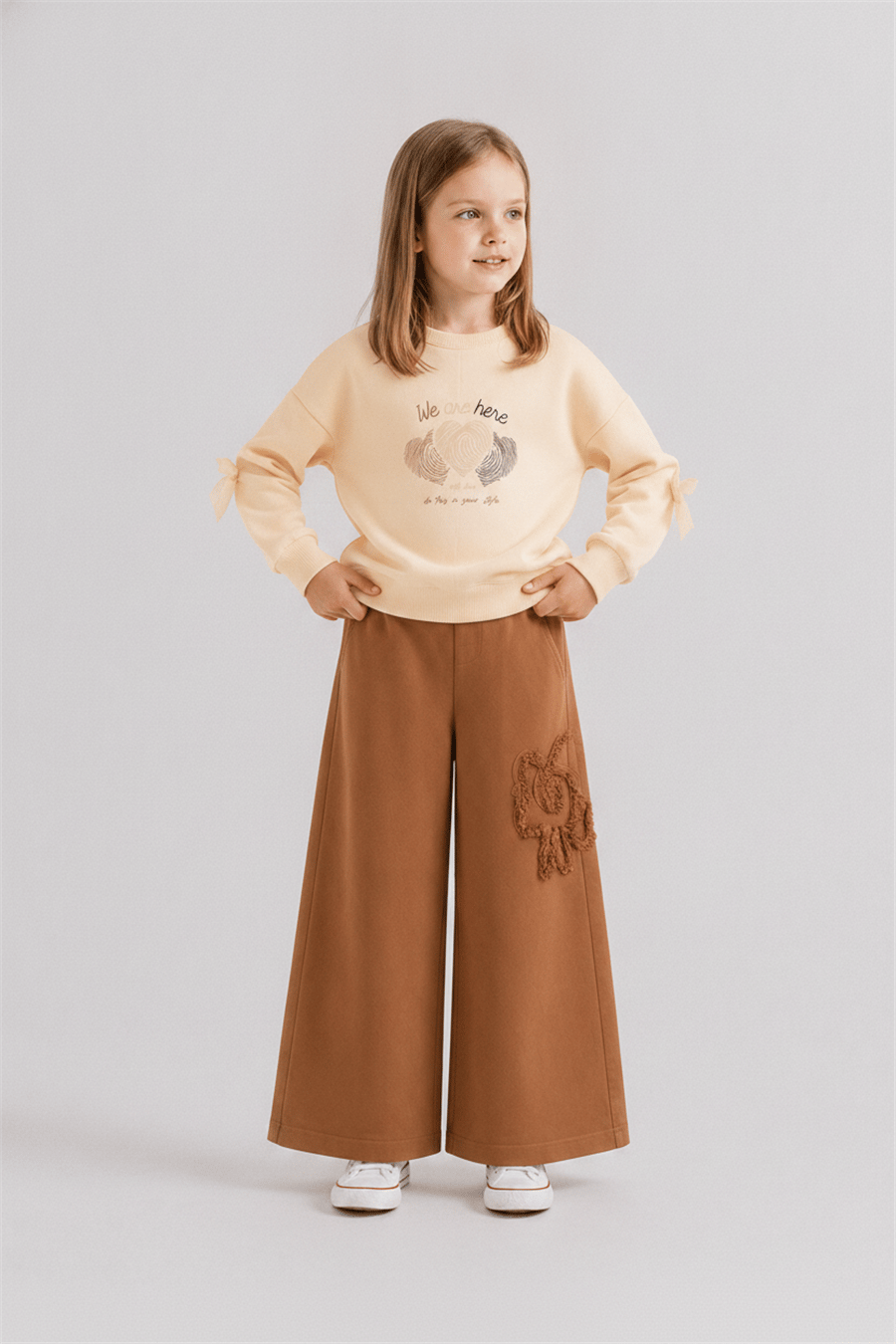 Nk Kız Çocuk Truffle Pantolon 4-8 Yaş Kahverengi