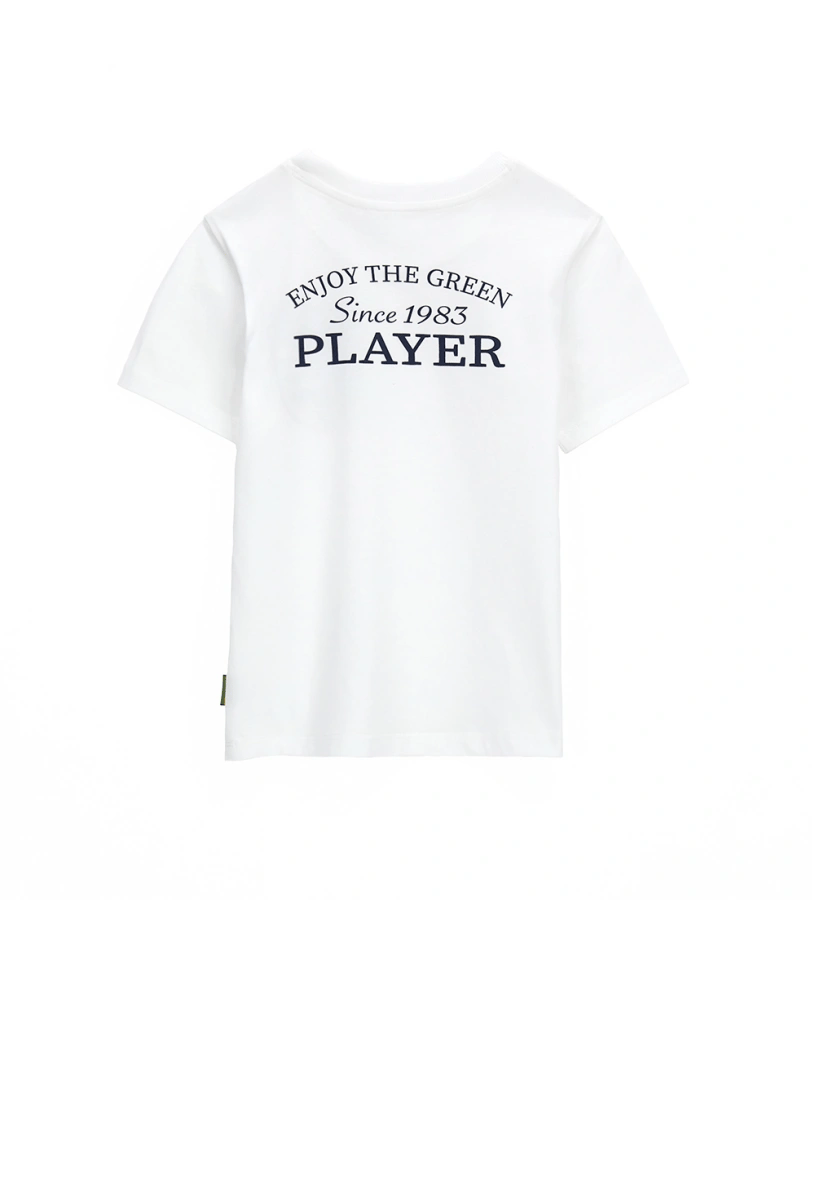 Orginal Marines Erkek Çocuk Sırt Baskılı Tshirt 2-9 Yaş Beyaz
