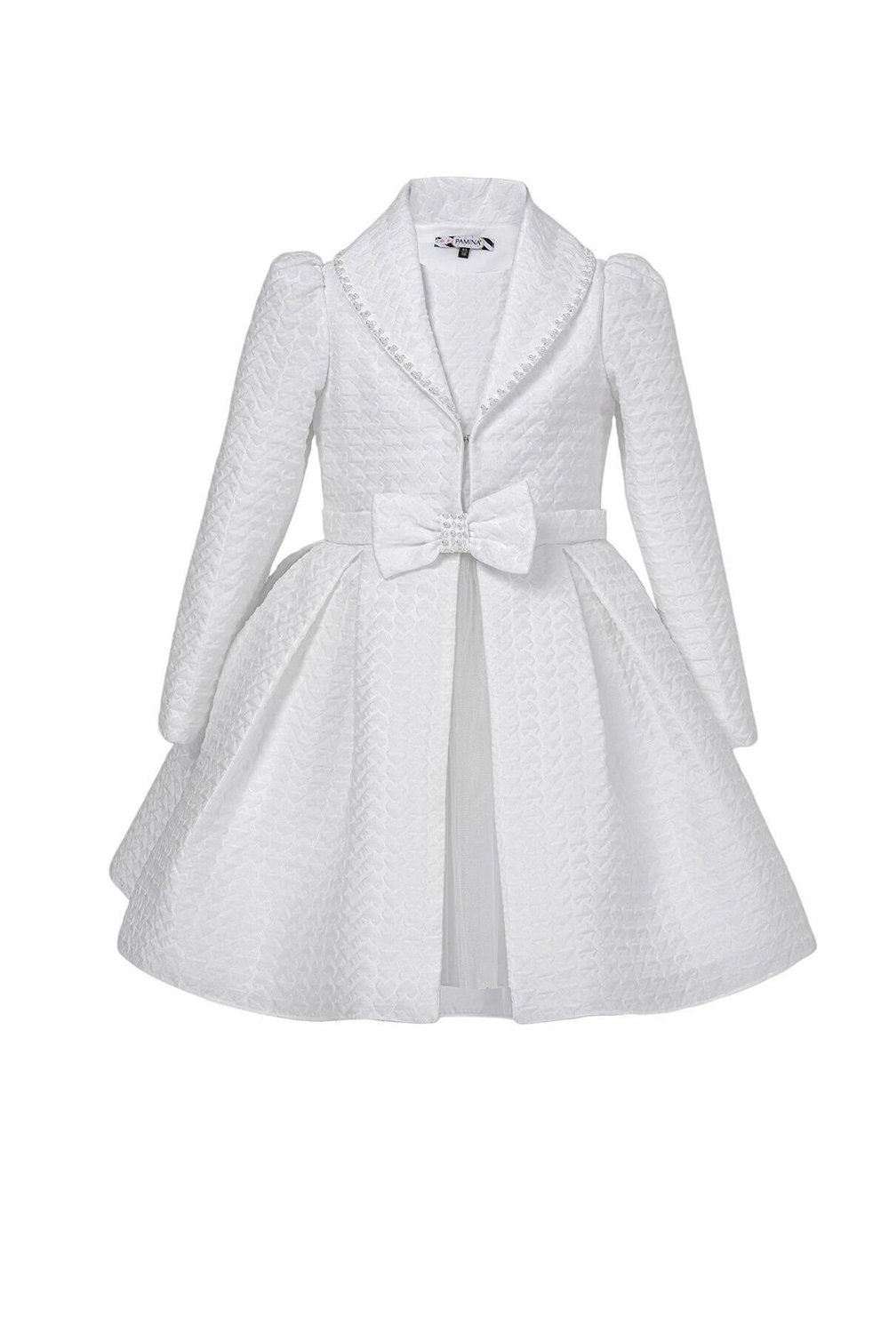 Pamina Kız Çocuk Kaftan Elbise 3-7 Yaş Ekru