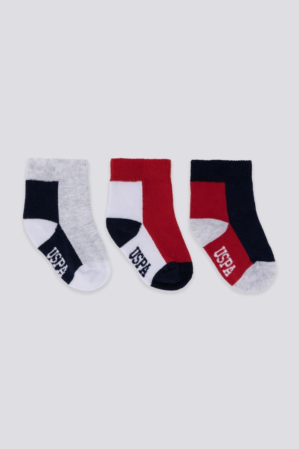 U.S. Polo Assn Erkek Bebek Regular Fit 3Lü Çorap Lacivert