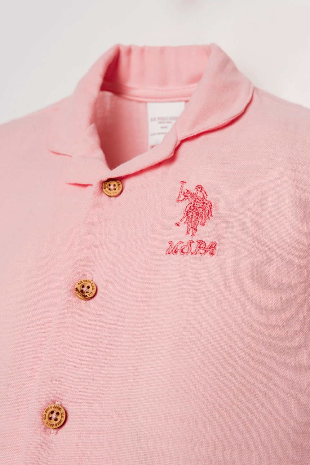 U.S. Polo Assn Kız Bebek Müslin Pantolonlu Takım 6-36 Ay Pudra