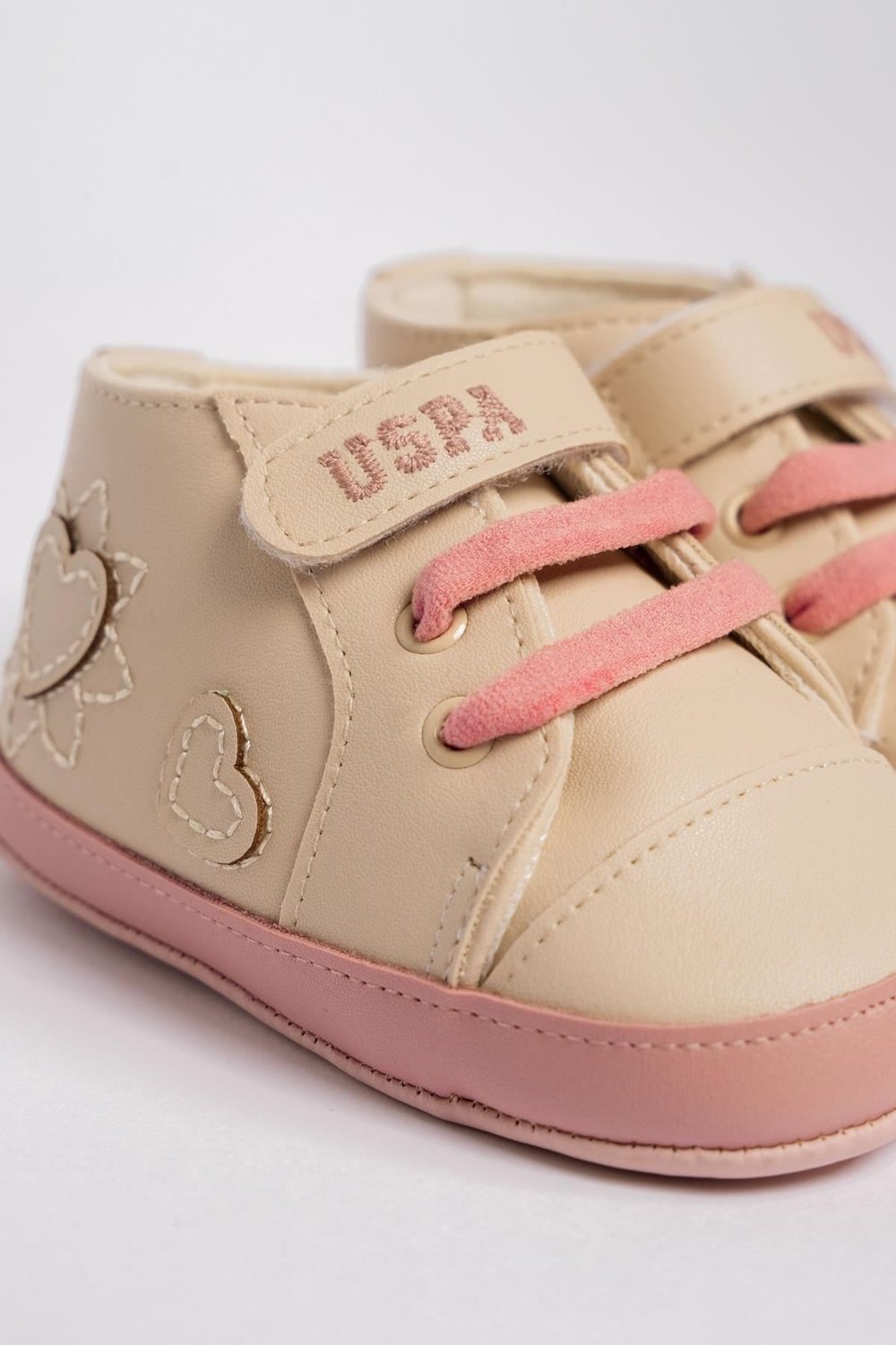 U.S. Polo Assn. Kız Bebek İlk Adım Ayakkabı 17-19 Numara Bej