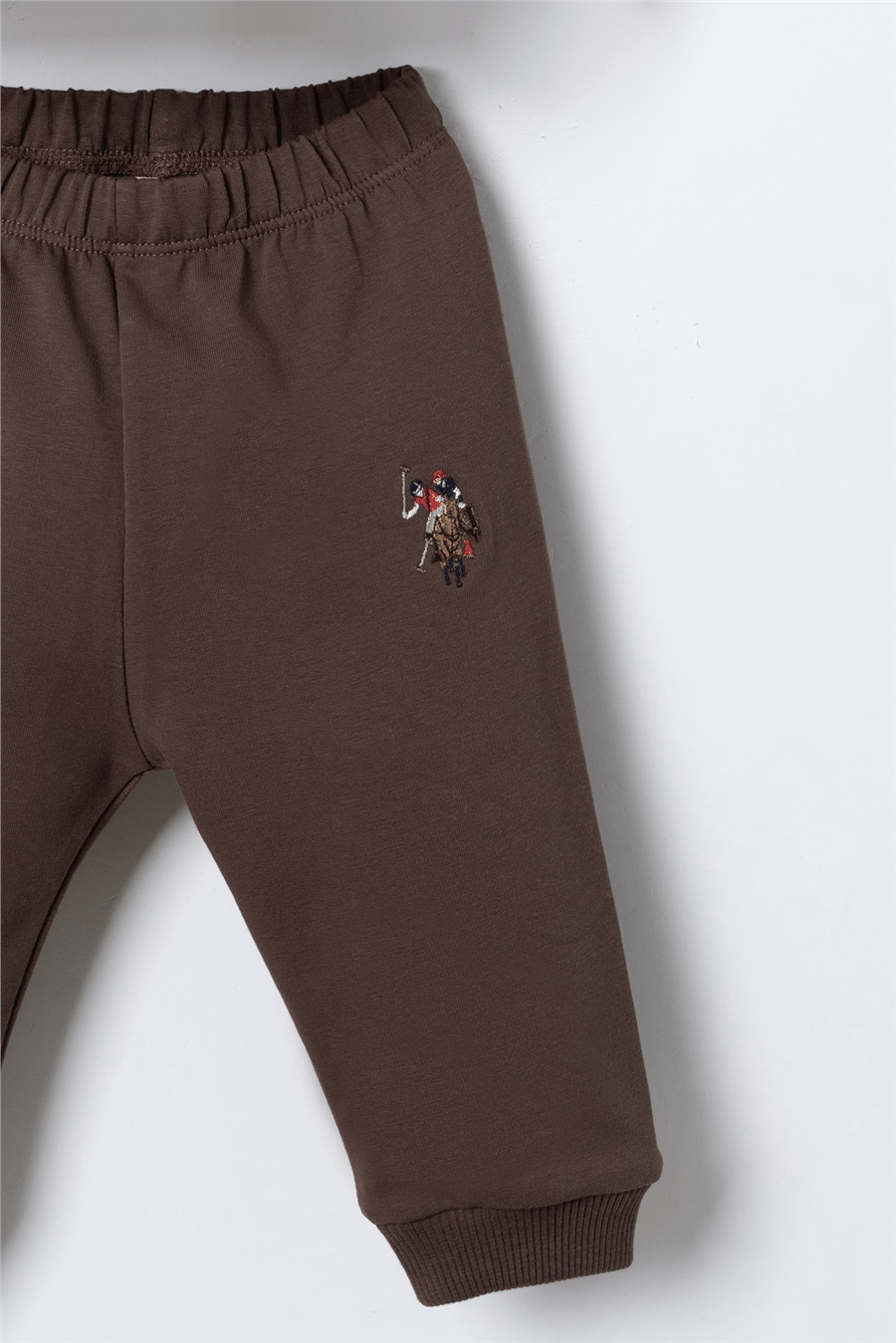 U.S. Polo Assn. Erkek Bebek Baskılı Yeşil Uzun Kol Eşofman Takım 6-36 Ay Bej