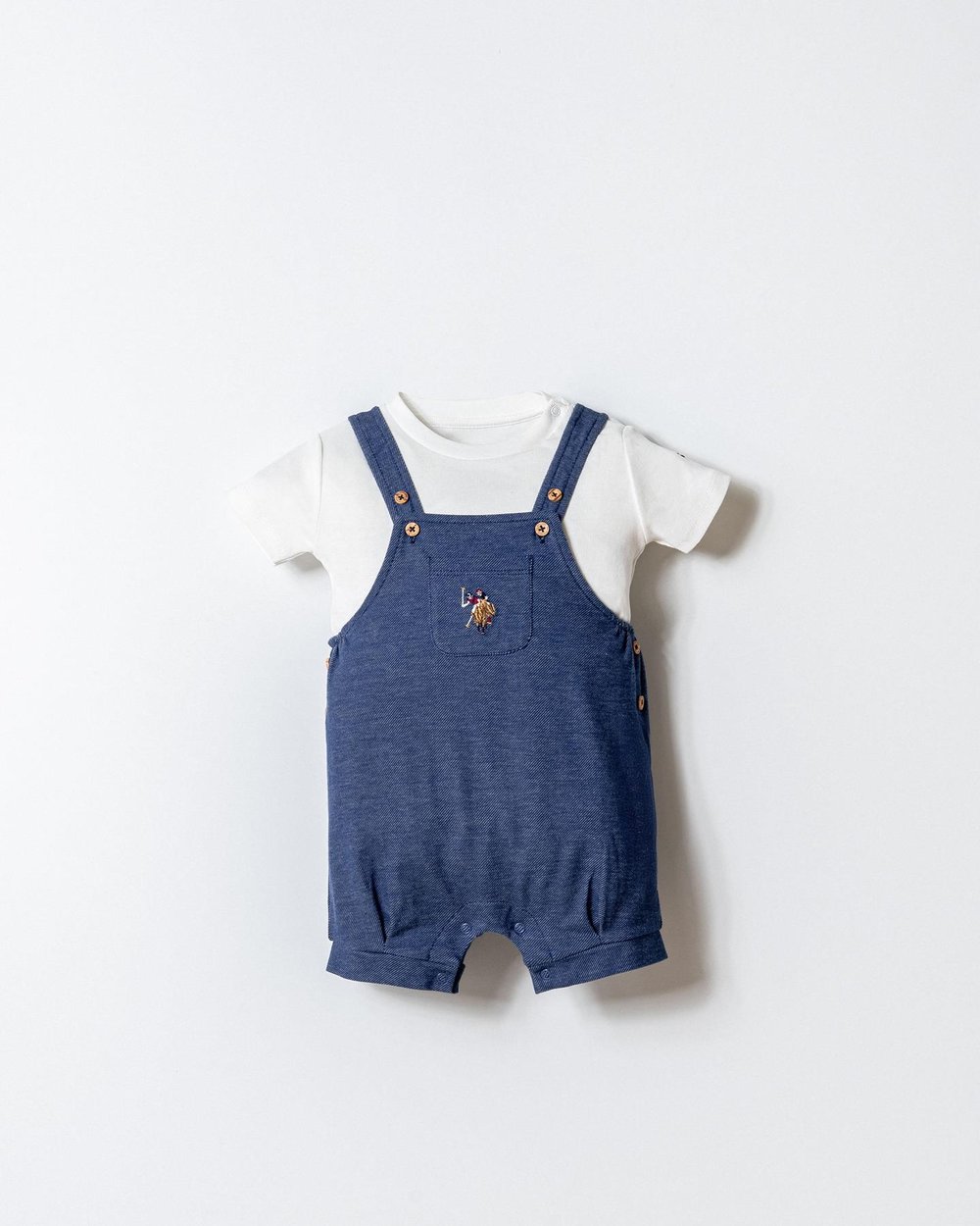 U.S. Polo Assn. Erkek Bebek Tulum 6-36 Ay Mavi