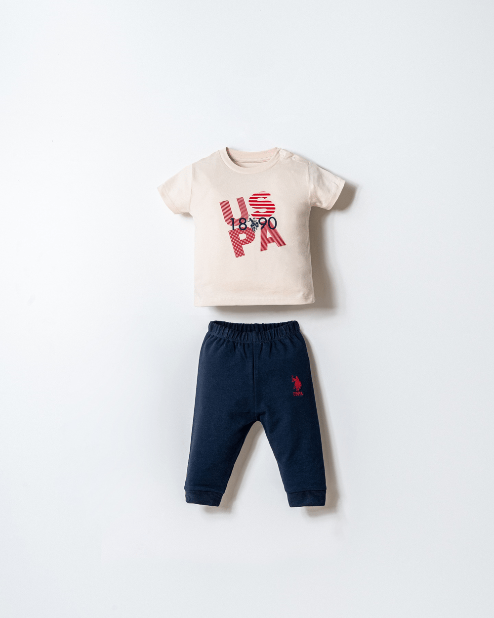 U.S. Polo Assn. Erkek Bebek 3Lü Eşofman Takım 6-36 Ay Kırmızı
