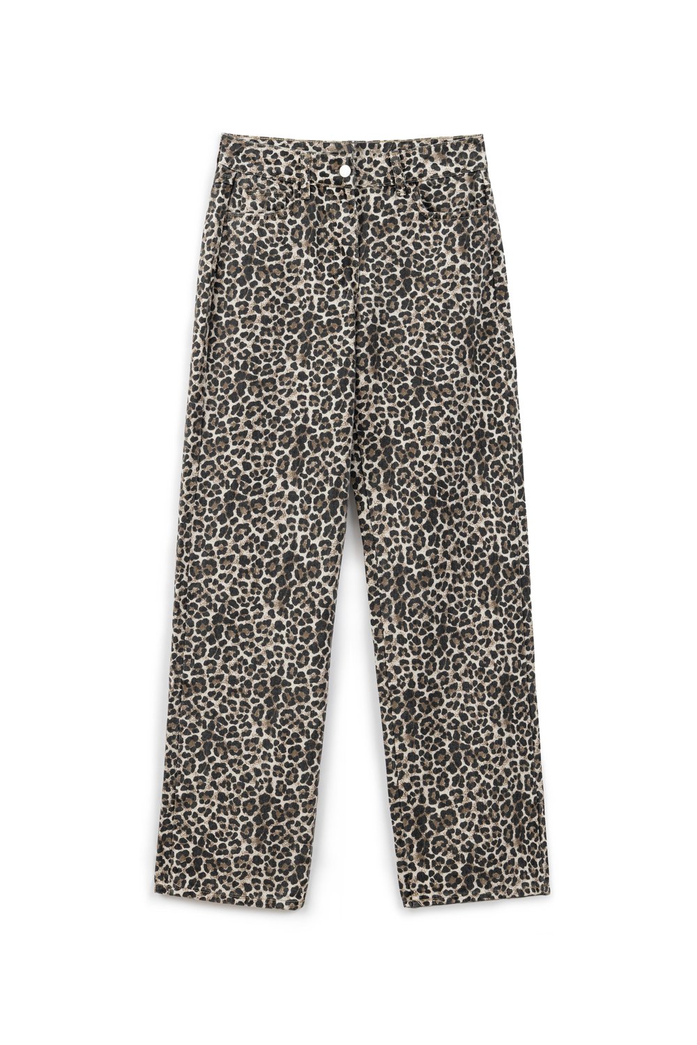 Bej Leopar Boy Fit Jean