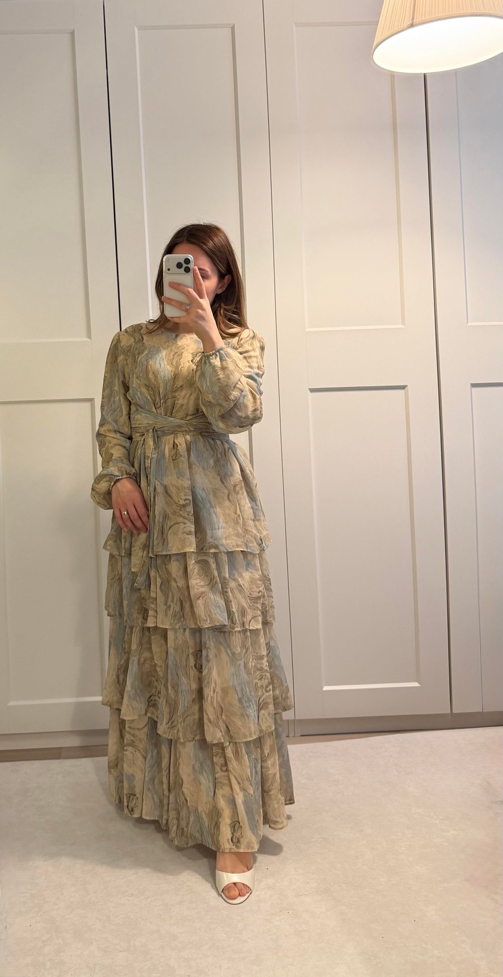 Kat Tat Sifon Elbise Mint
