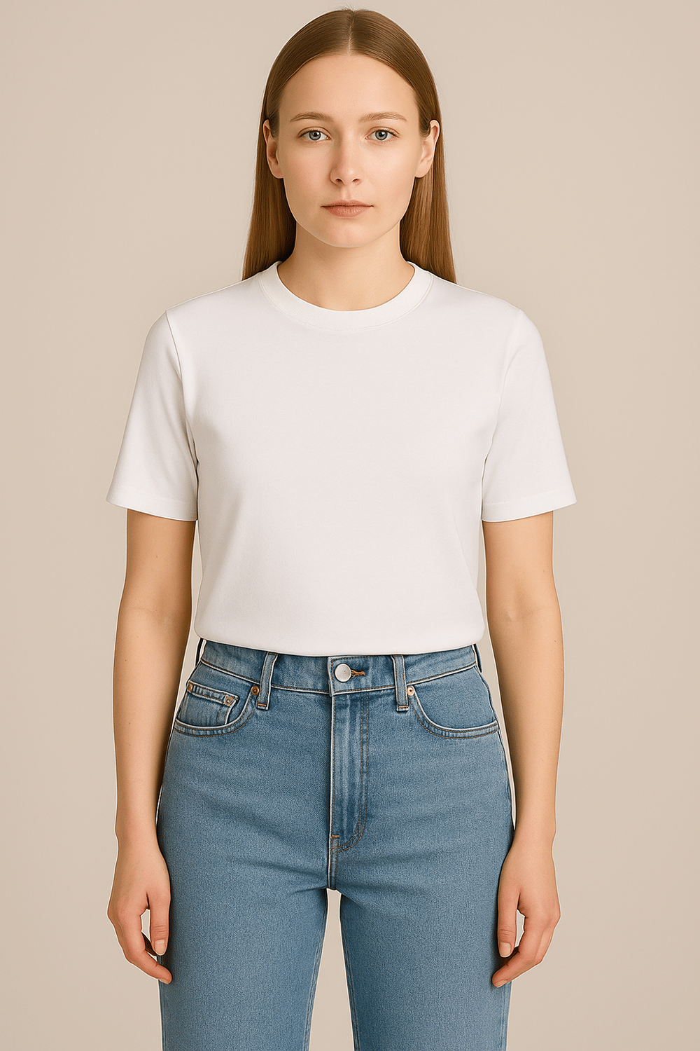 Pamuklu Basic T-shirt Beyaz