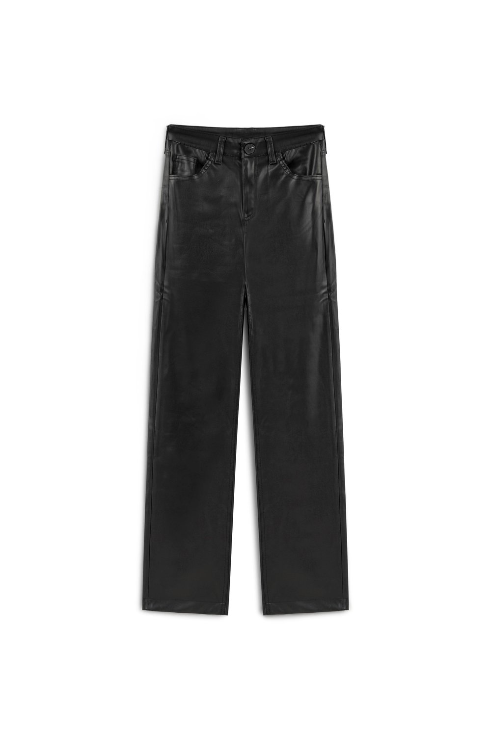 Suni Deri Straight Fit Pantolon 