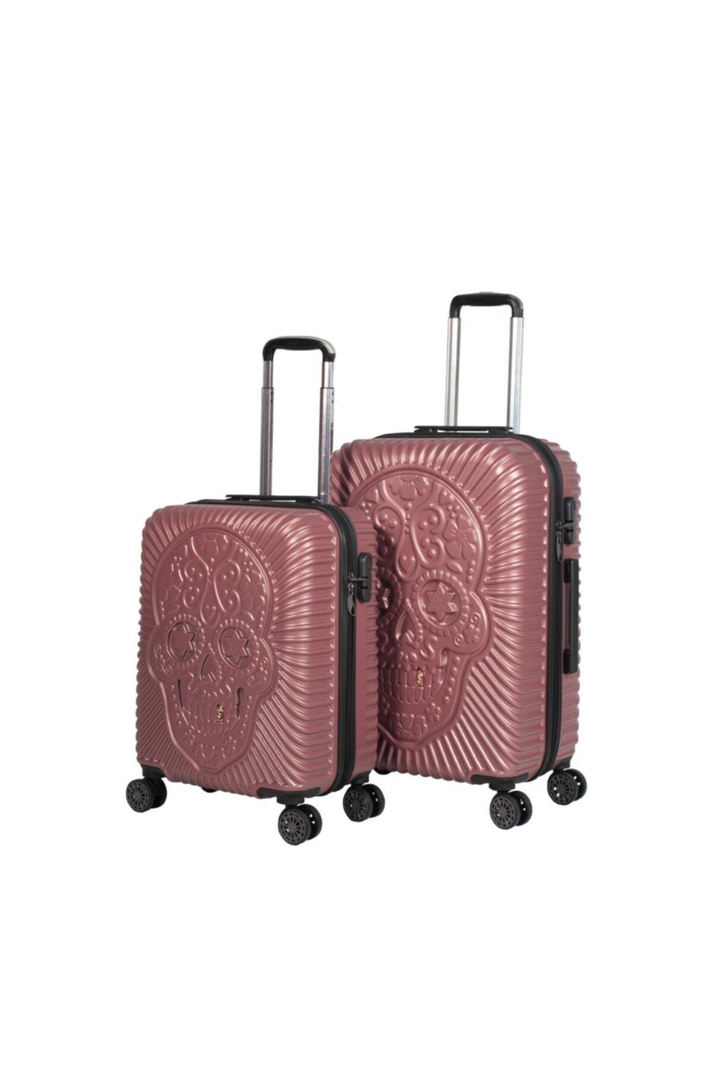Kurukafa 2 Li Rose Valiz Seti (orta + Kabin )