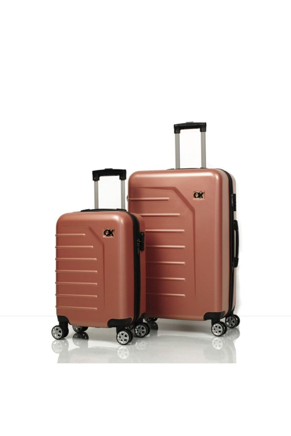 Muscha 2 Li Rose Gold Valiz Seti ( Büyük + Kabin )
