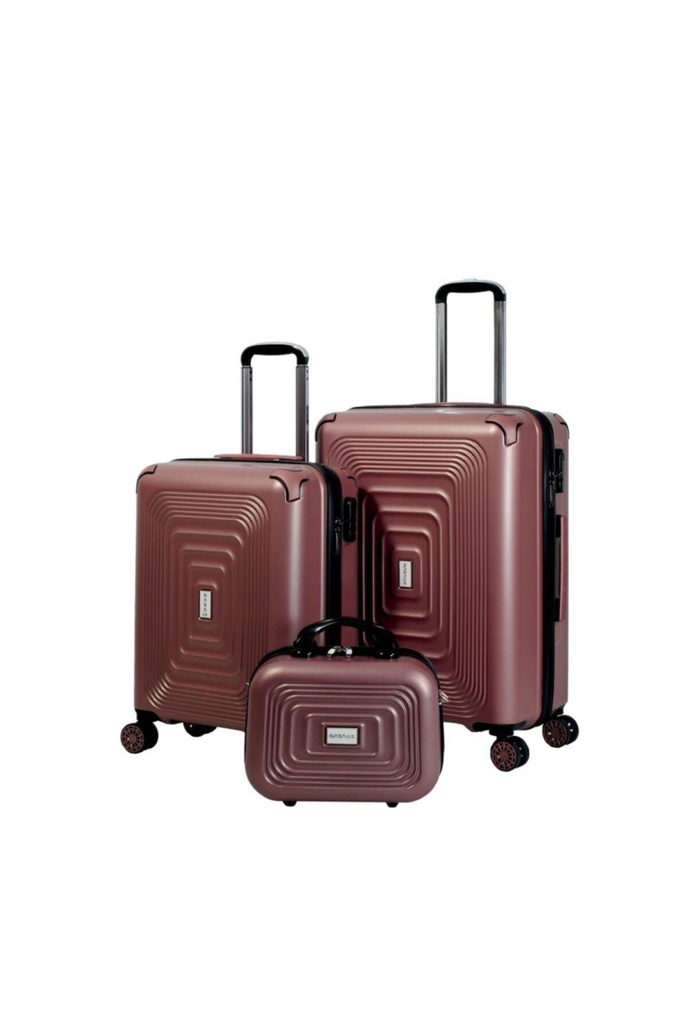 Rose Gold 3 Lü Valiz Seti ( Orta + Kabin + Makyaj )