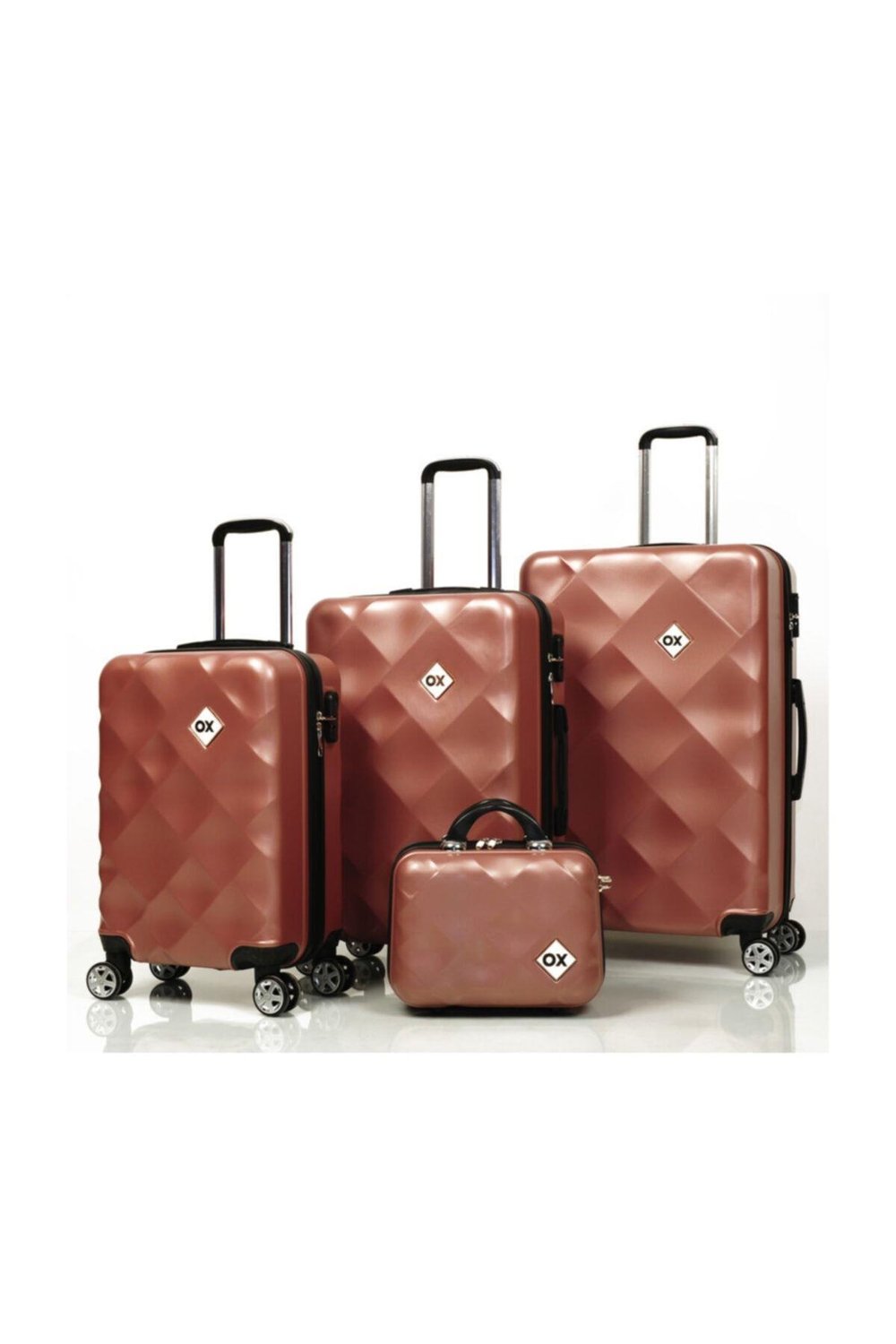 Square 4'lü Rose Gold Valiz Seti