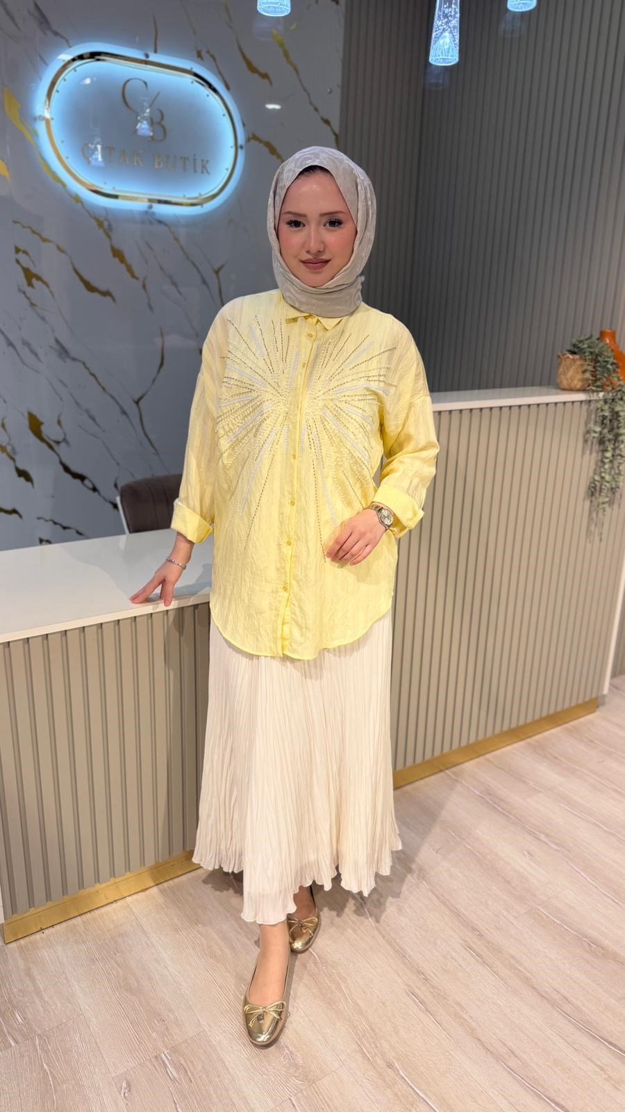 5202 MERİH GÖMLEK - SARI