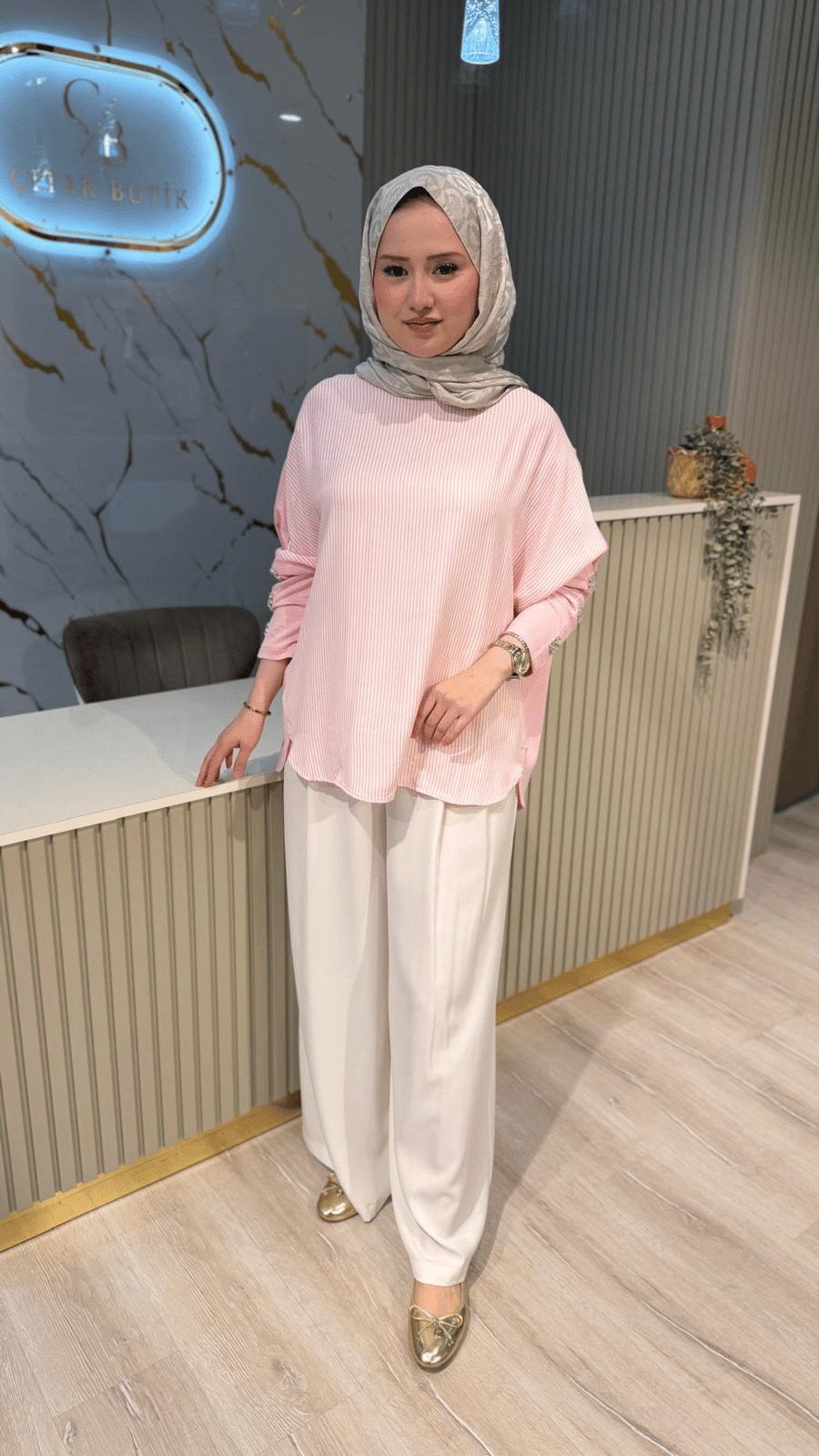 FUAT GÜRŞEN 5349 BLUZ - PEMBE
