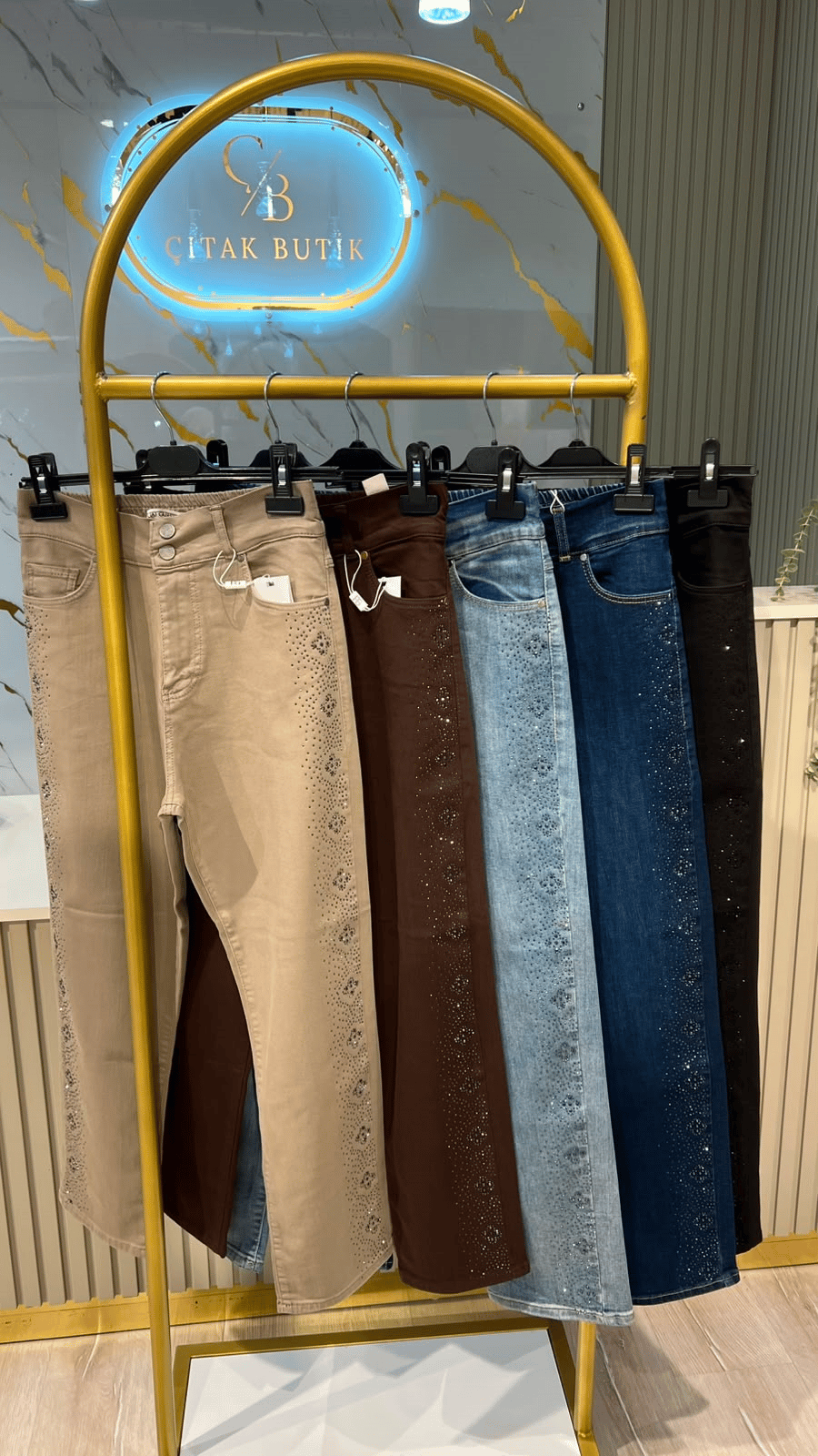 FUAT GÜRŞEN 6401 TAŞLI KOT PANTOLON