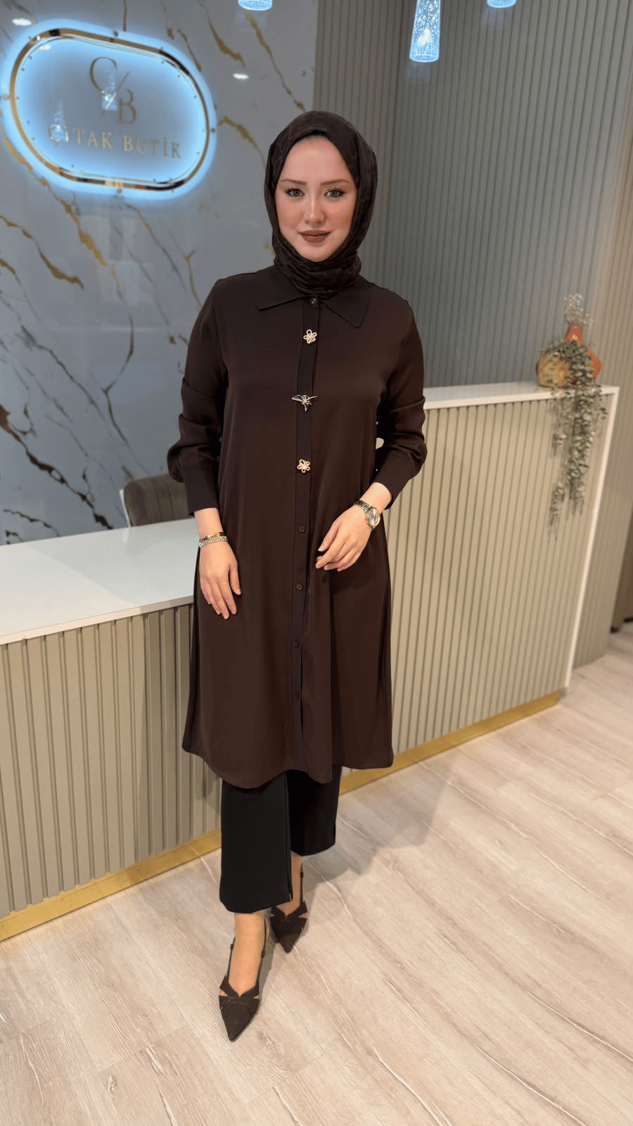 FUAT GÜRŞEN 6930 TUNİK - KAHVE