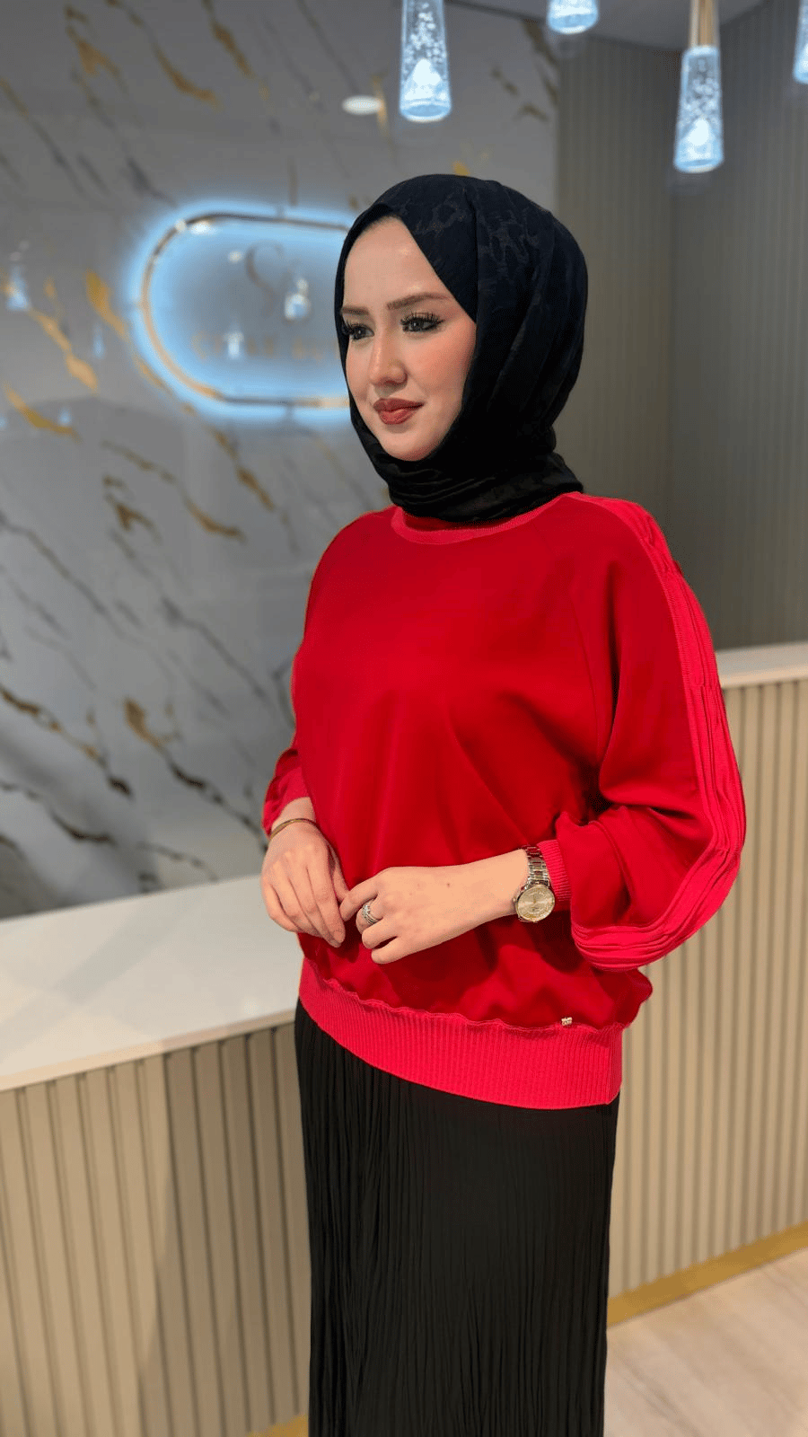GHİSA 4305 BLUZ - KIRMIZI