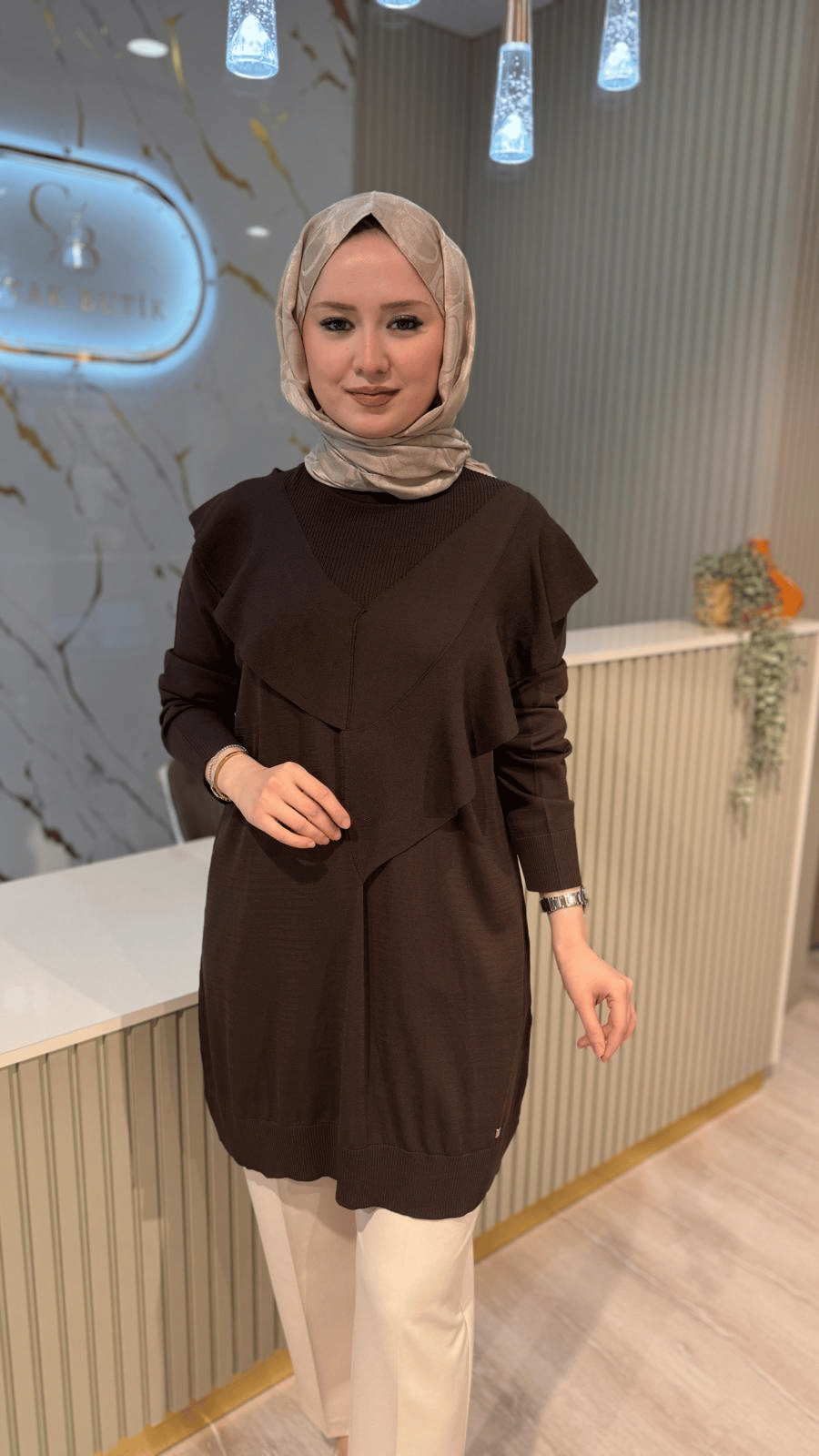 GHİSA 43255 TUNİK- KAHVE