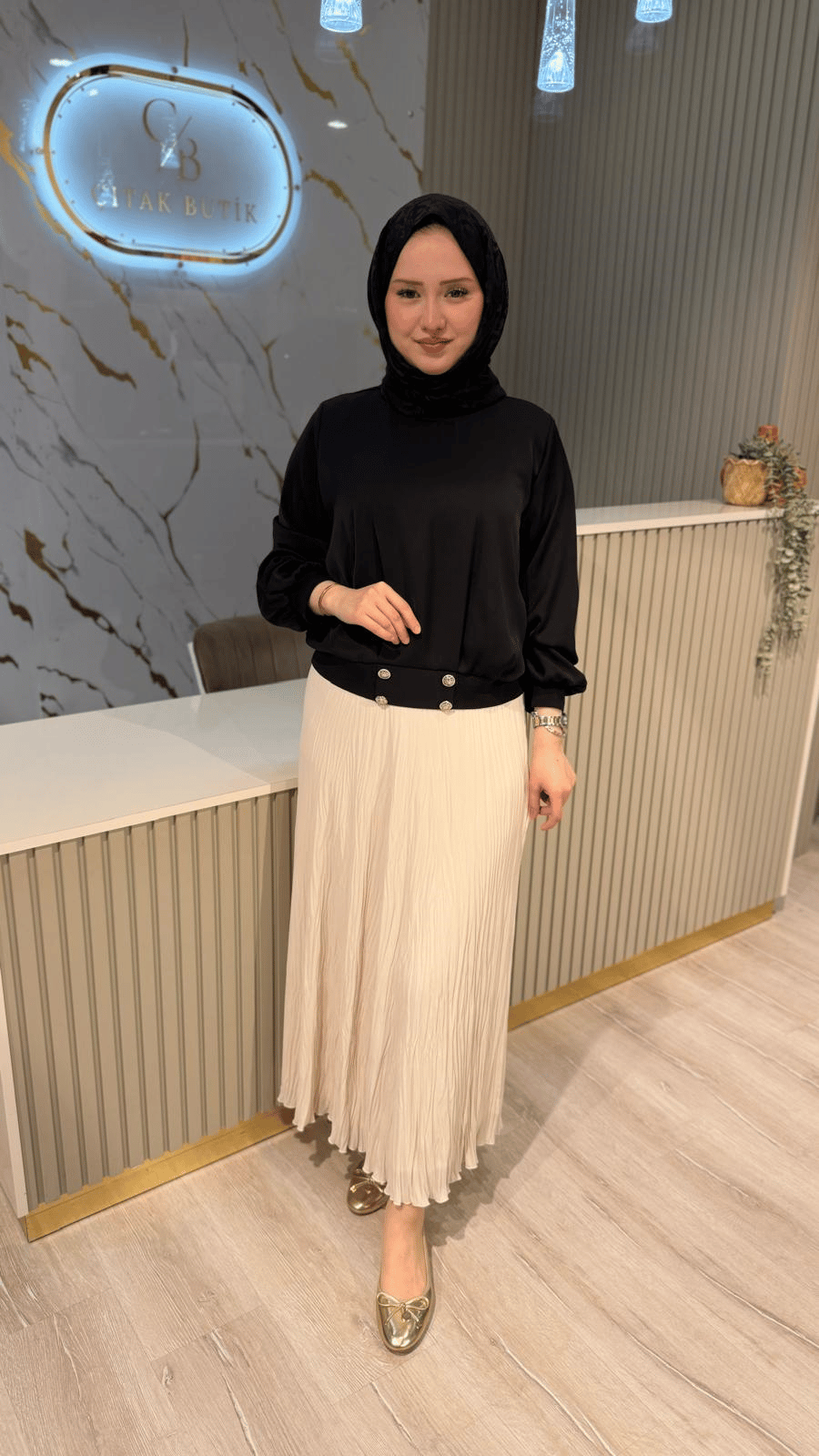 GHİSA 4424 BLUZ - SİYAH
