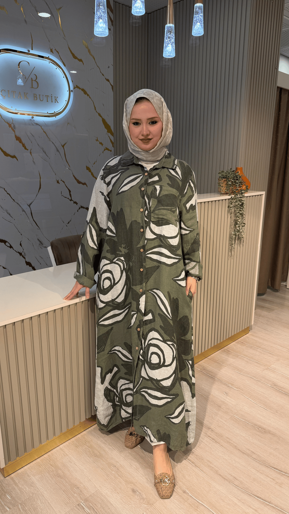 İTHAL 803 DESENLİ GÖMLEK / KAP - HAKİ