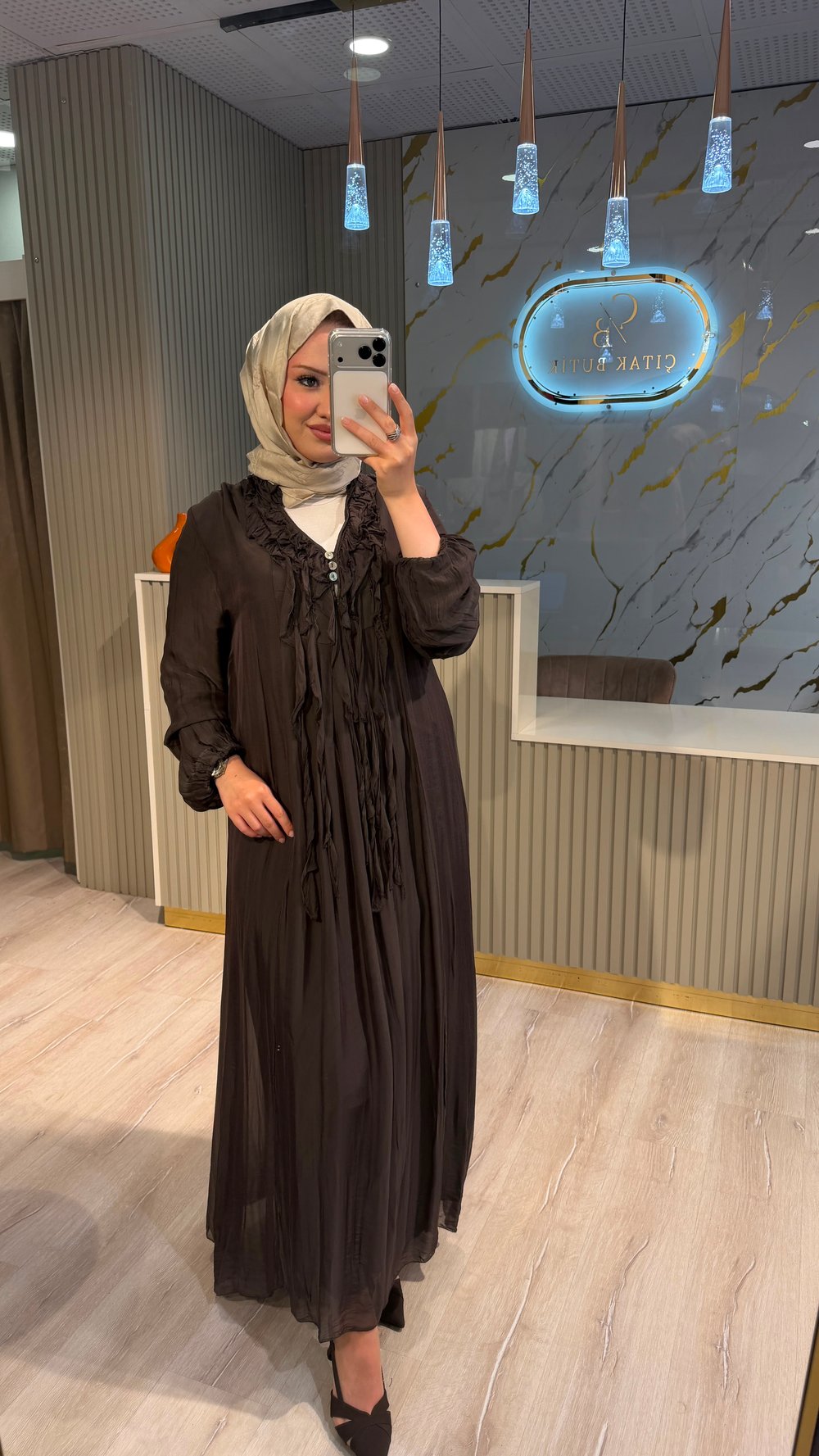 İTHAL 817 ELBİSE - KAHVE