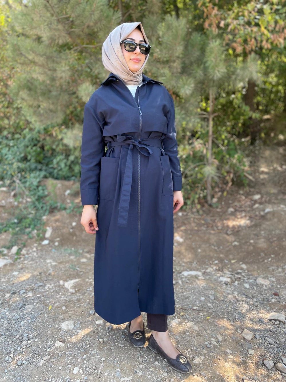 MASSİMO DONNA 845 SIRT FERMUAR DETAY TRENÇ-LACİVERT