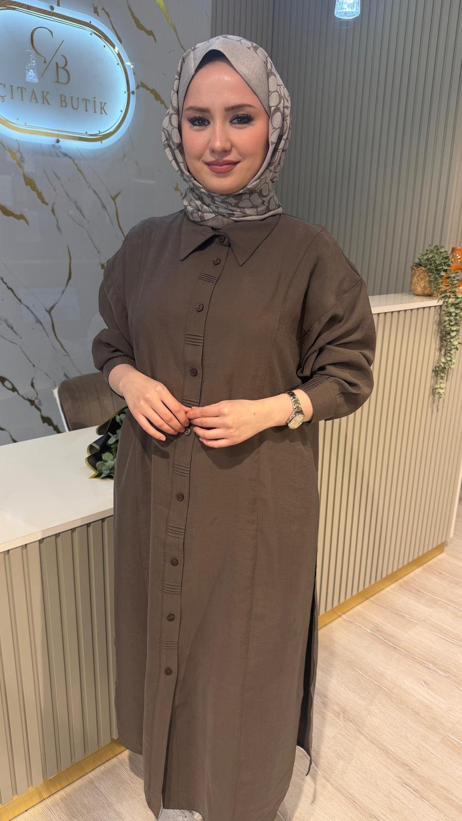 MİCCA 252574 QUPRA TASARIM KAP-KAHVERENGİ