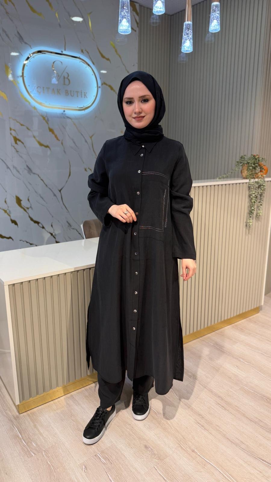 MİCCA 261838 UZUN PANTOLONLU TAKIM-SİYAH