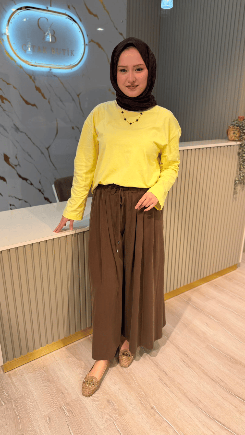 MRW 1838 COMFY PENYE TUNİK - SARI