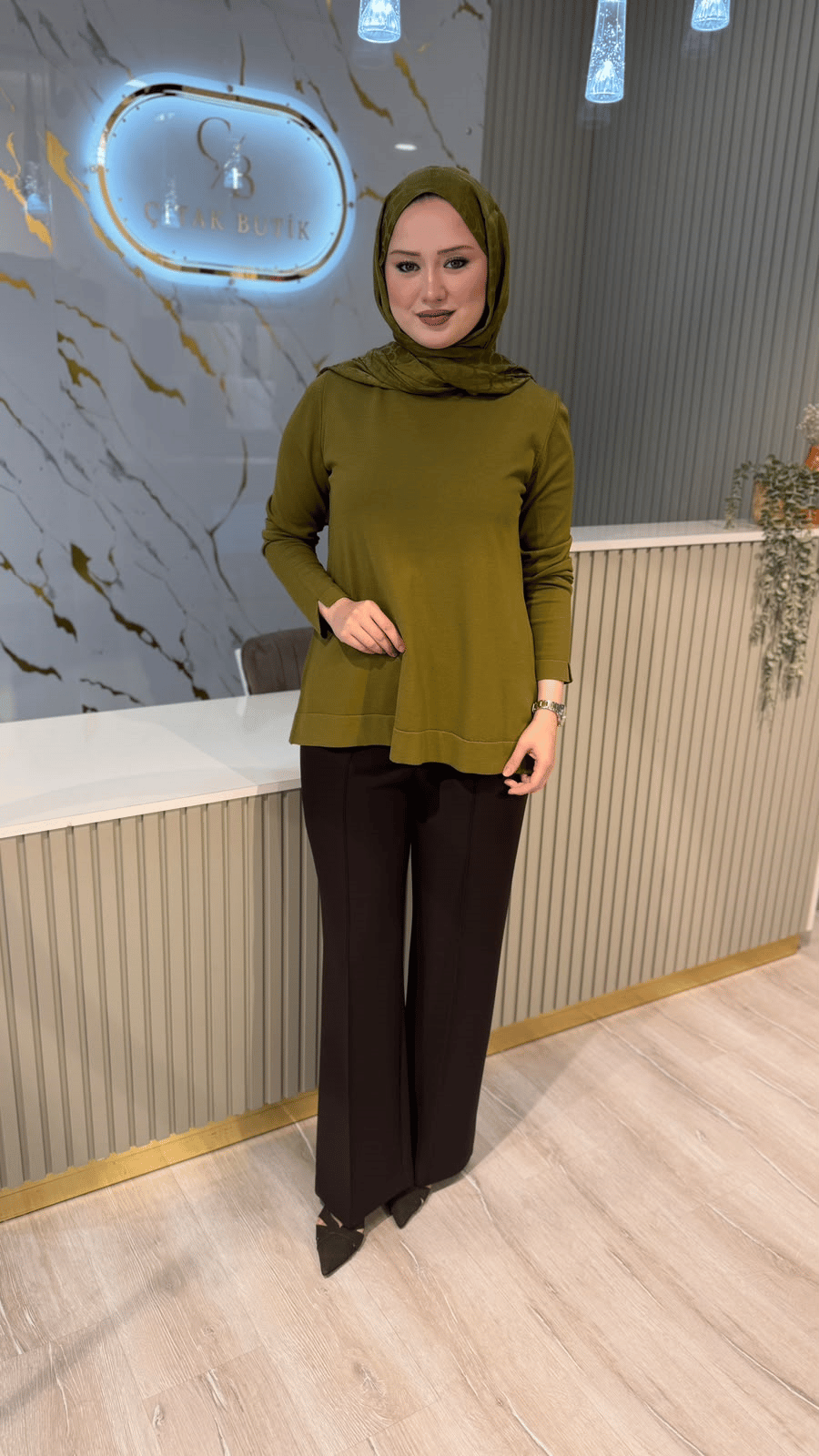 NUSS 0902 TUNİK - ZEYTİN YEŞİLİ