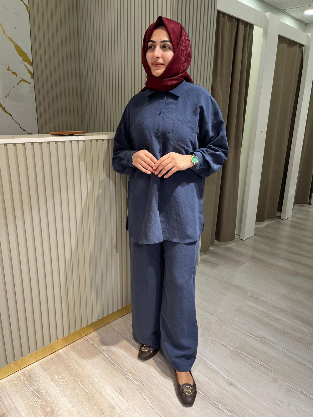 NUSS 1021 ÇİZGİLİ TAKIM-LACİVERT