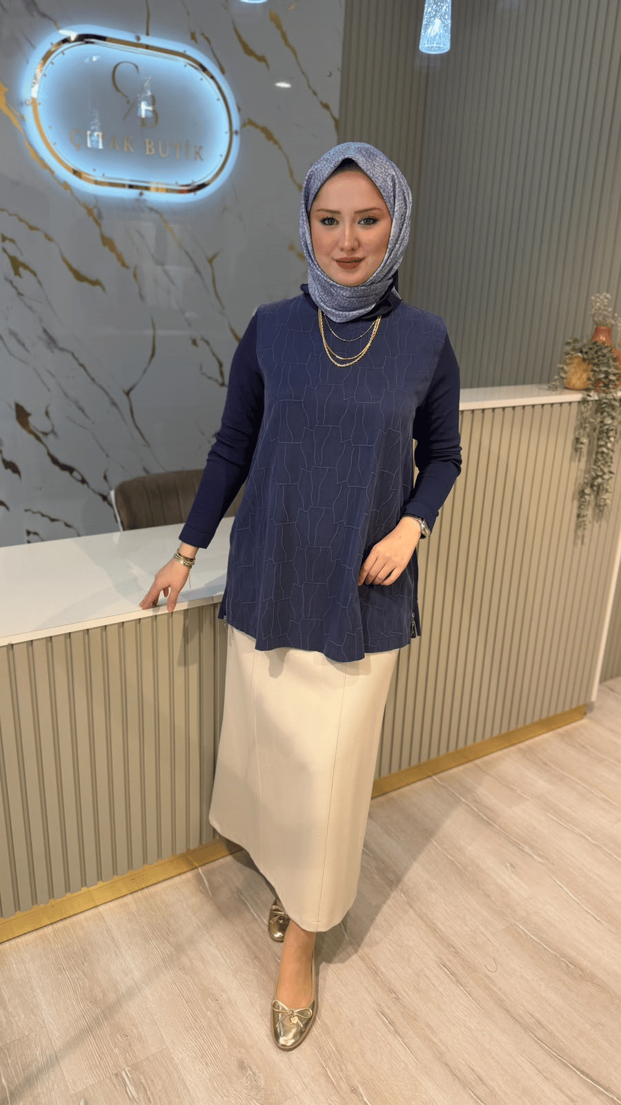 NUSS 3041 TUNIK - LACİVERT